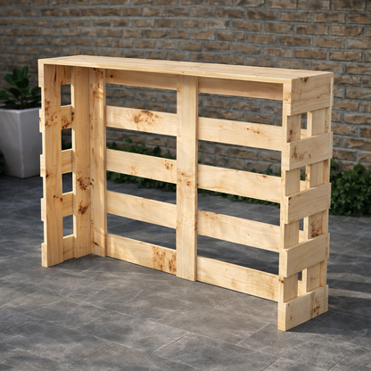 Rustic Wooden Pallet Style Bar - Hot Tub Shop