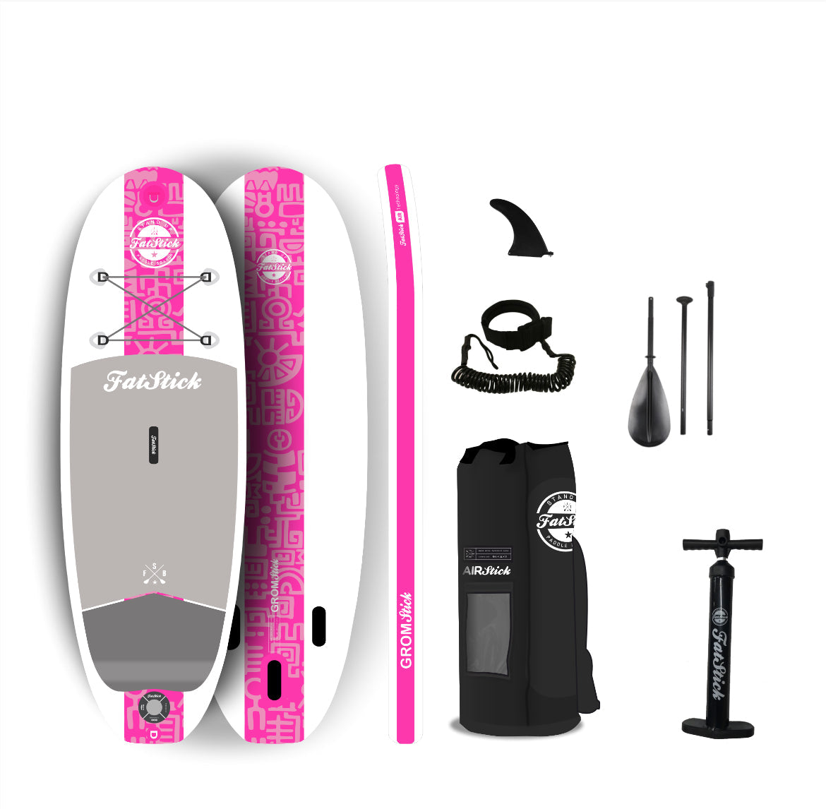 Kids 7’6 GromStick Inflatable Stand Up Paddle Board Package | Childs - Hot Tub Shop