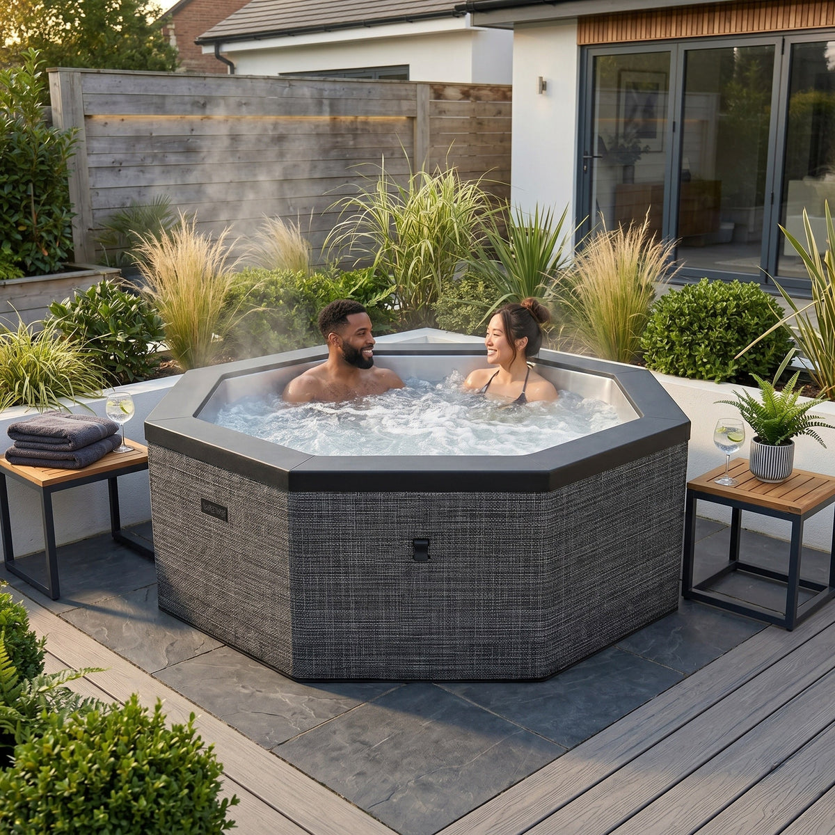 Como | 6-Person Eco Foam Hot Tub | Built-In Integrated Heater | UKCA