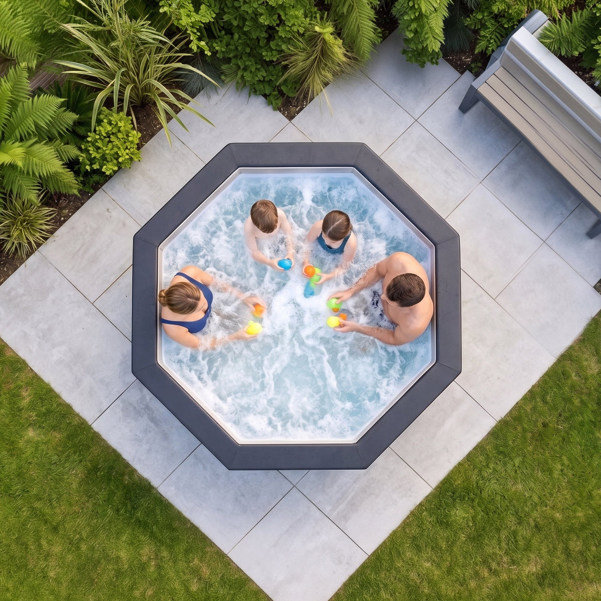Como | 6-Person Eco Foam Hot Tub | Built-In Integrated Heater | UKCA