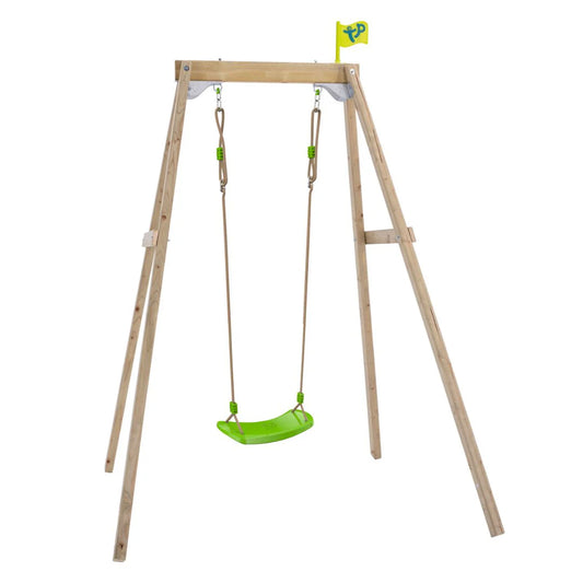 TP Forest Wooden Single Swing Set with Roped Rapide Seat - FSC® certified