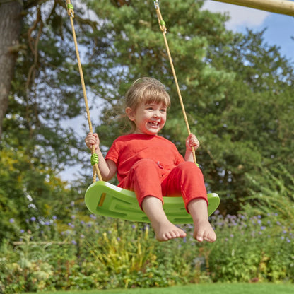 TP Knightswood Double Wooden Swing Set With Glide Ride
