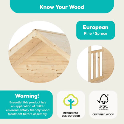 TP Forest Cabin Wooden Playhouse - FSC® certified