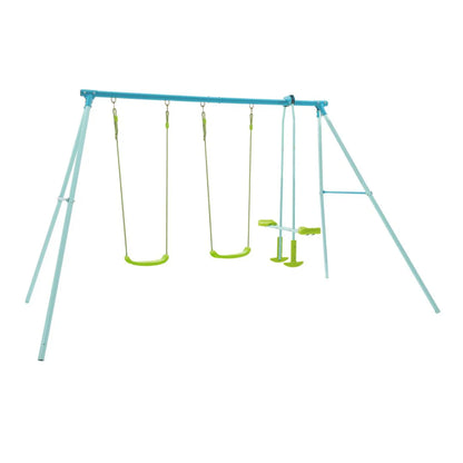 TP Triple Metal Swing Set with Glider Swing Seat