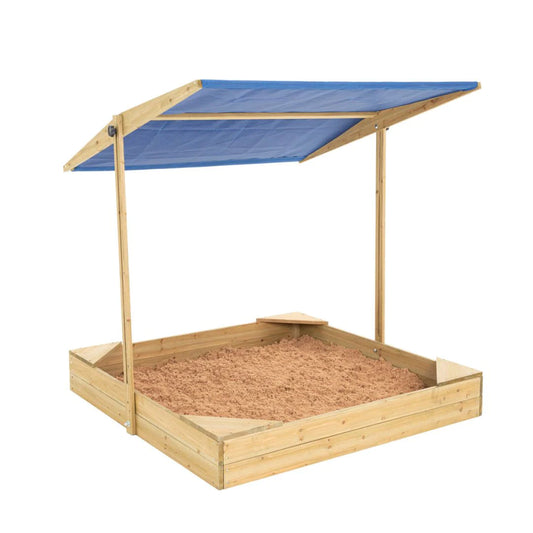 TP Wooden Sandpit with Sun Canopy