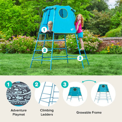 TP Explorer Metal Climbing Frame with Platform & Den