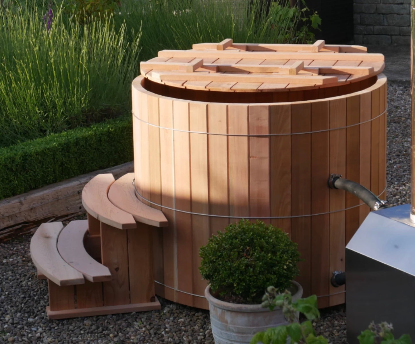 Scandinavian Cedar 2 Person Wood-Fired Hot Tub