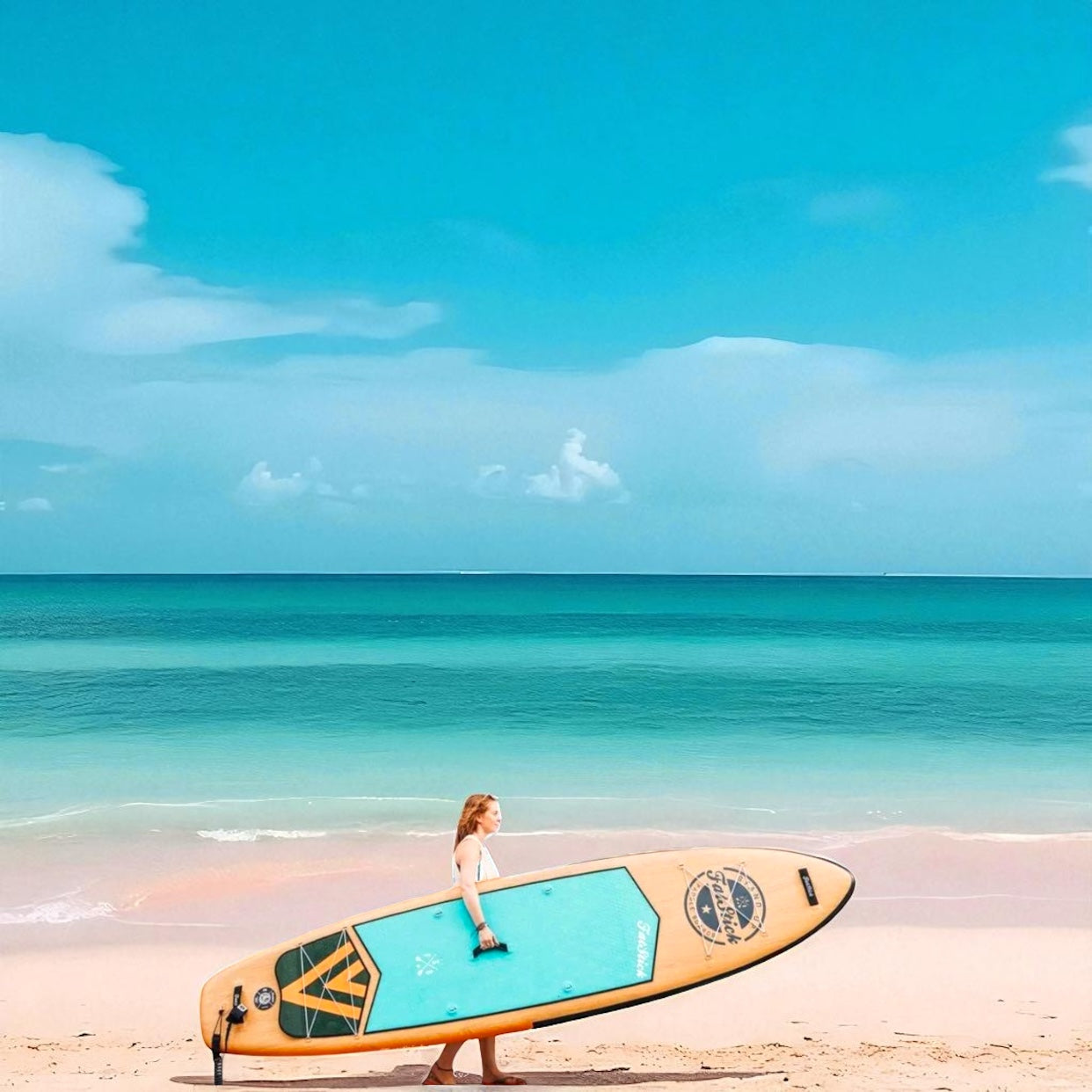 Wooden Menace 11'2 Inflatable Paddle Board | SUP With Seat - Hot Tub Shop