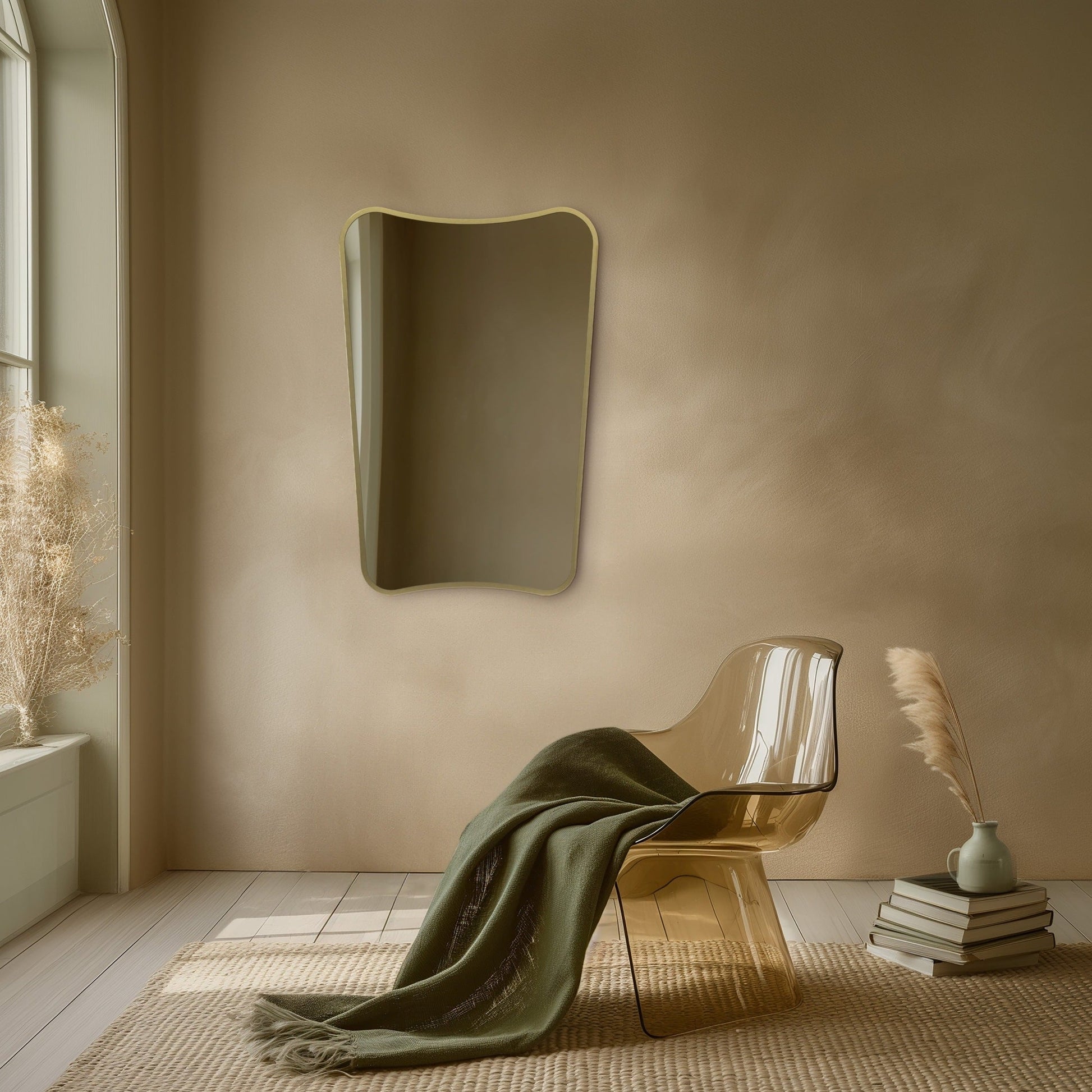 Origins Living Delphine Mirror 60 X 90cm Brushed Brass - Hot Tub Shop
