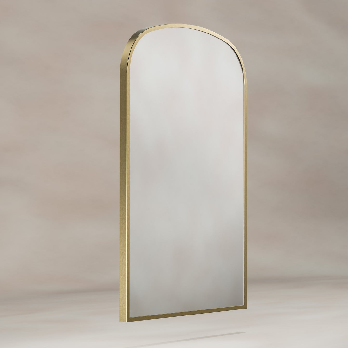 Origins Living Delphine Overmantle Arch Mirror 60 X 90cm Brushed Brass - Hot Tub Shop