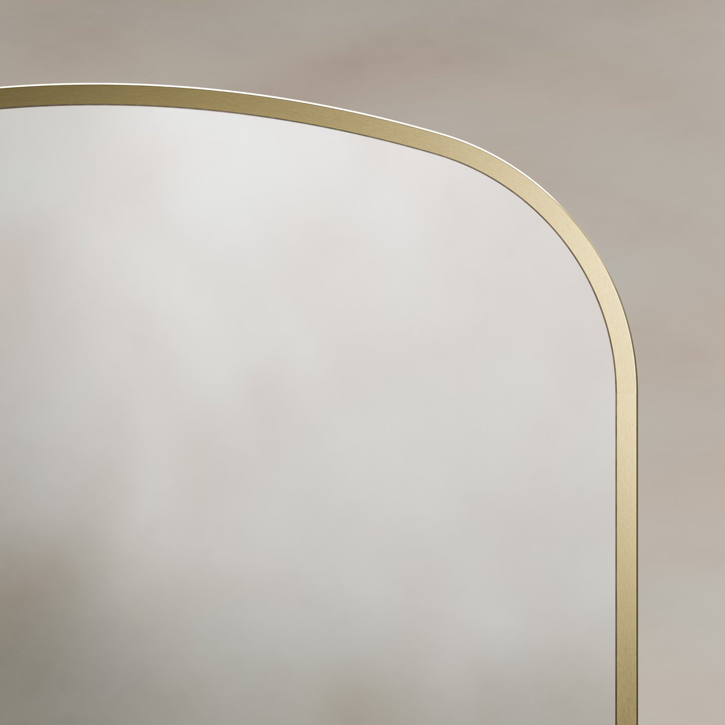 Origins Living Delphine Overmantle Arch Mirror 60 X 90cm Brushed Brass - Hot Tub Shop