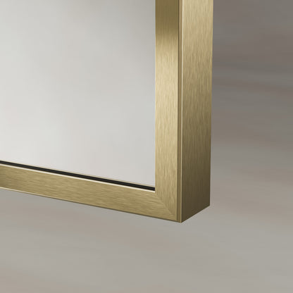 Origins Living Delphine Overmantle Arch Mirror 60 X 90cm Brushed Brass - Hot Tub Shop
