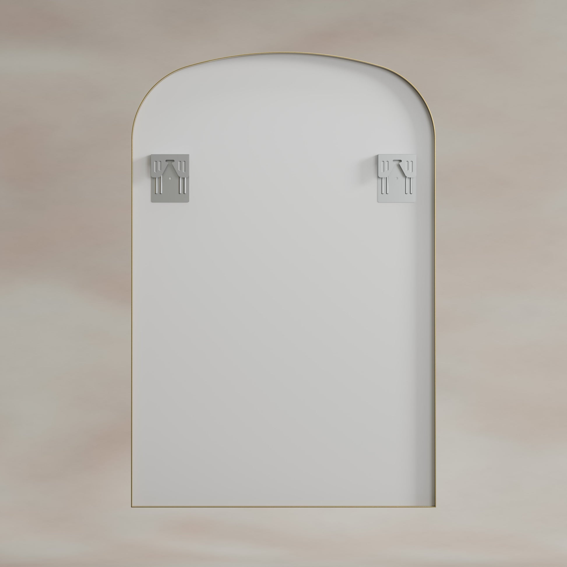 Origins Living Delphine Overmantle Arch Mirror 60 X 90cm Brushed Brass - Hot Tub Shop