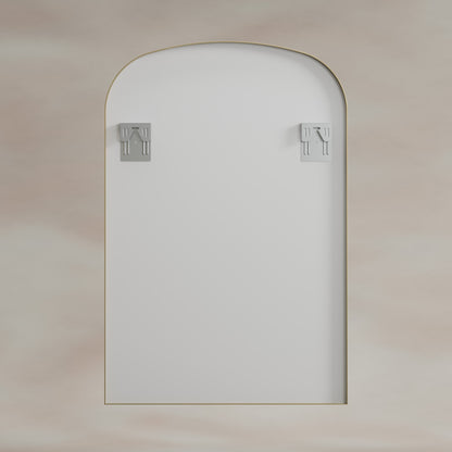 Origins Living Delphine Overmantle Arch Mirror 60 X 90cm Brushed Brass - Hot Tub Shop