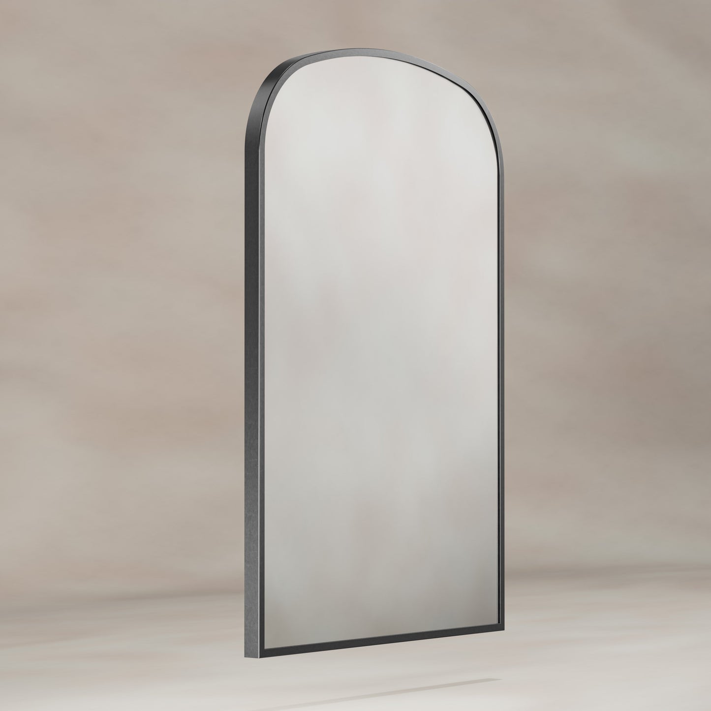 Origins Living Delphine Overmantle Arch Mirror 60 X 90cm Gunmetal