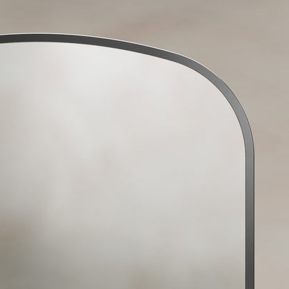 Origins Living Delphine Overmantle Arch Mirror 60 X 90cm Gunmetal