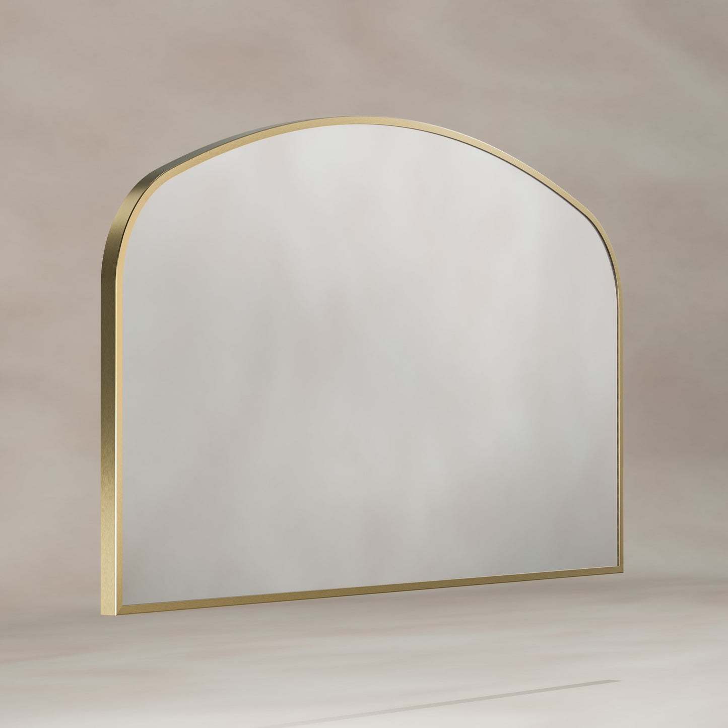 Origins Living Delphine Overmantle Arch Mirror 120 X 70cm Brushed Brass - Hot Tub Shop