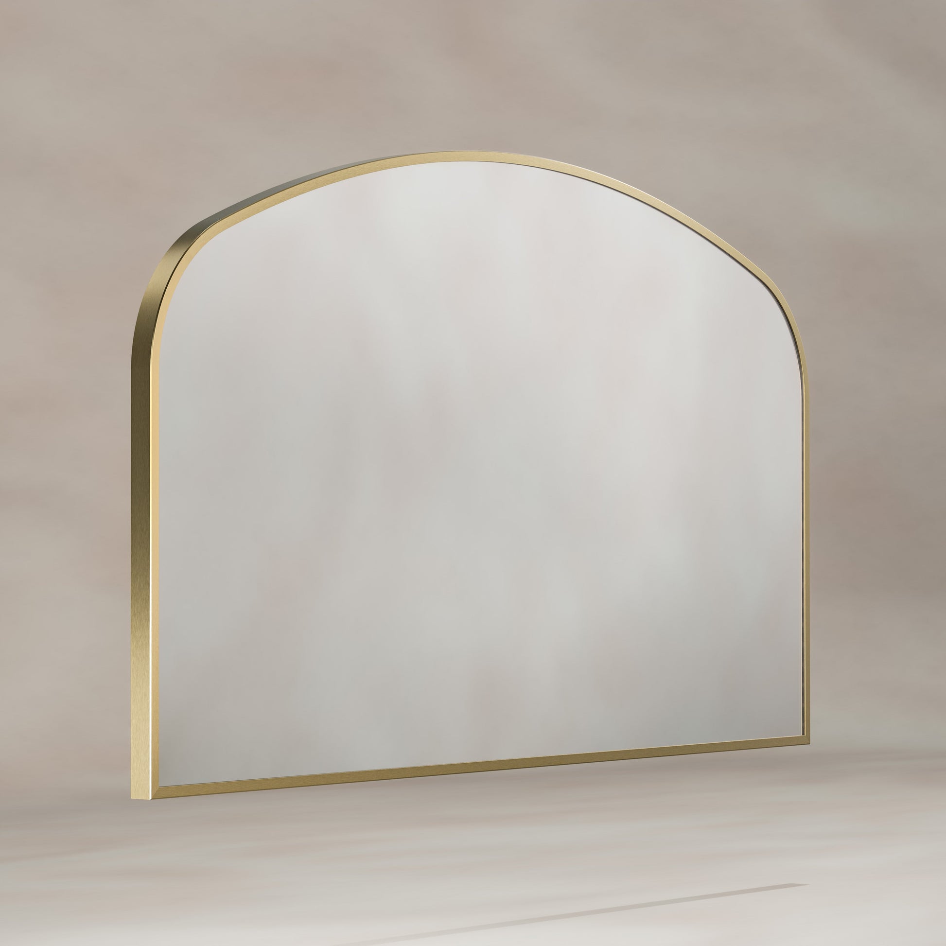Origins Living Delphine Overmantle Arch Mirror 120 X 70cm Brushed Brass - Hot Tub Shop