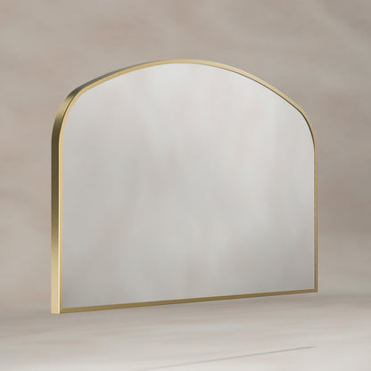 Origins Living Delphine Overmantle Arch Mirror 120 X 70cm Brushed Brass - Hot Tub Shop