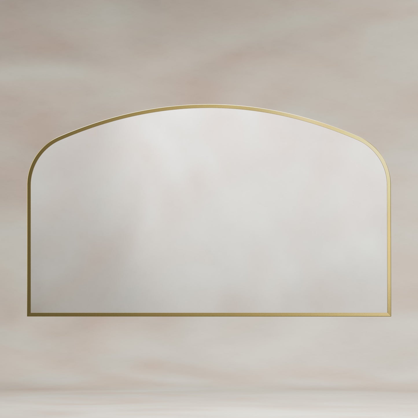 Origins Living Delphine Overmantle Arch Mirror 120 X 70cm Brushed Brass - Hot Tub Shop