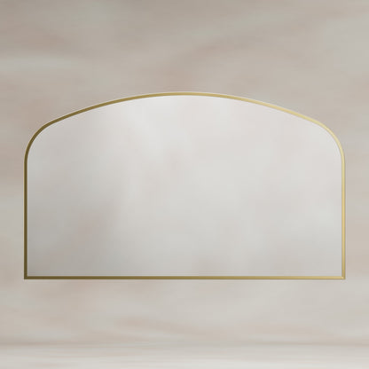 Origins Living Delphine Overmantle Arch Mirror 120 X 70cm Brushed Brass - Hot Tub Shop
