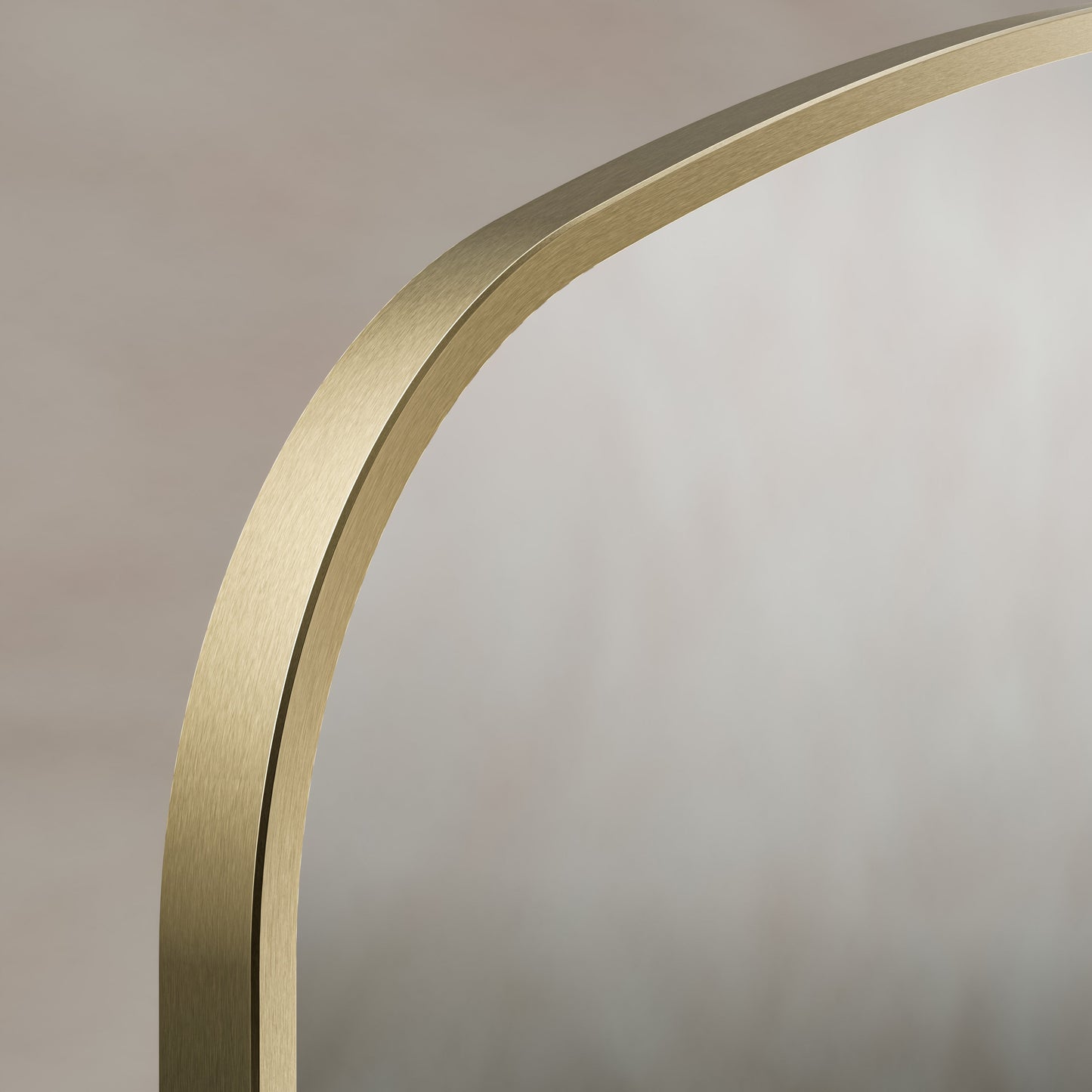 Origins Living Delphine Overmantle Arch Mirror 120 X 70cm Brushed Brass - Hot Tub Shop
