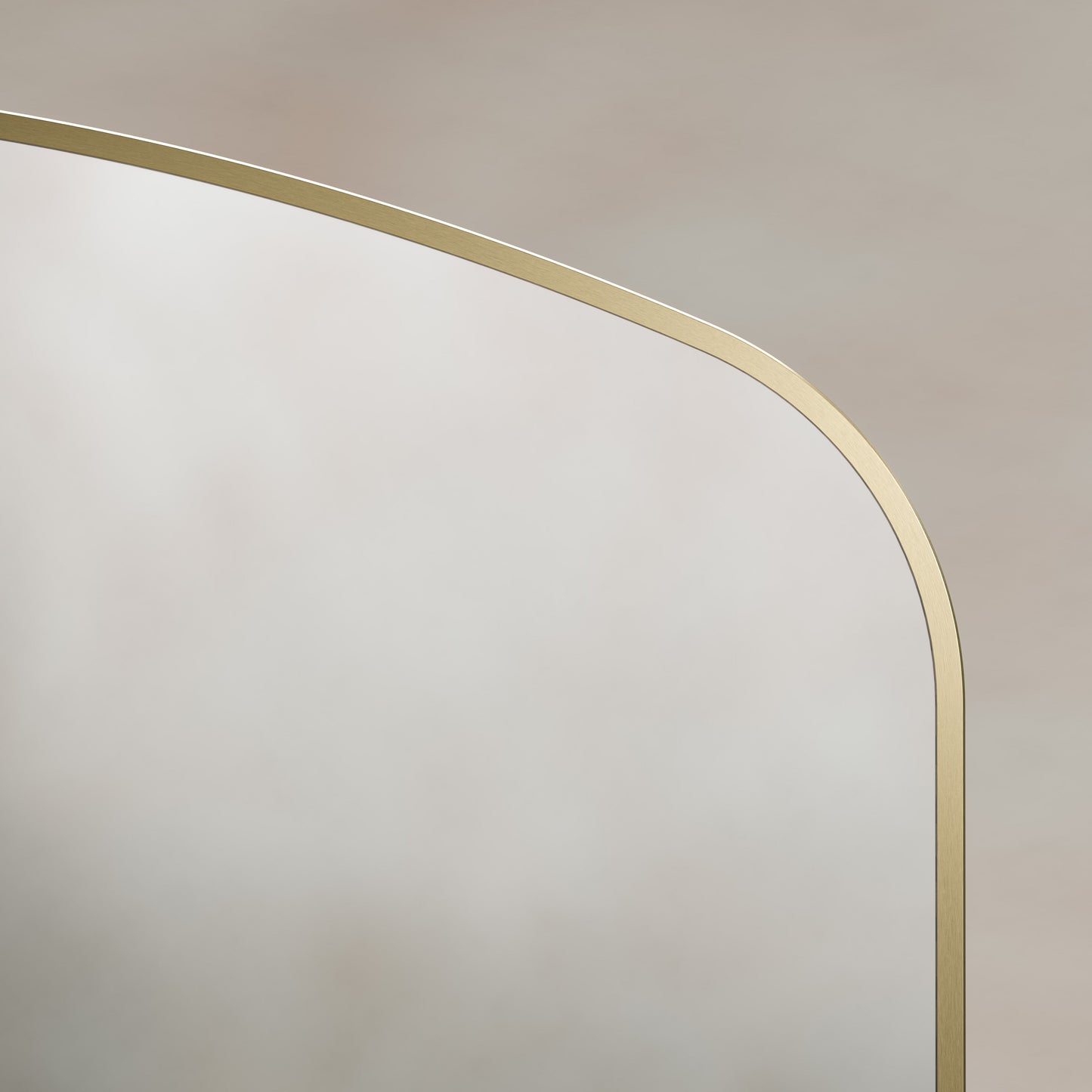 Origins Living Delphine Overmantle Arch Mirror 120 X 70cm Brushed Brass - Hot Tub Shop