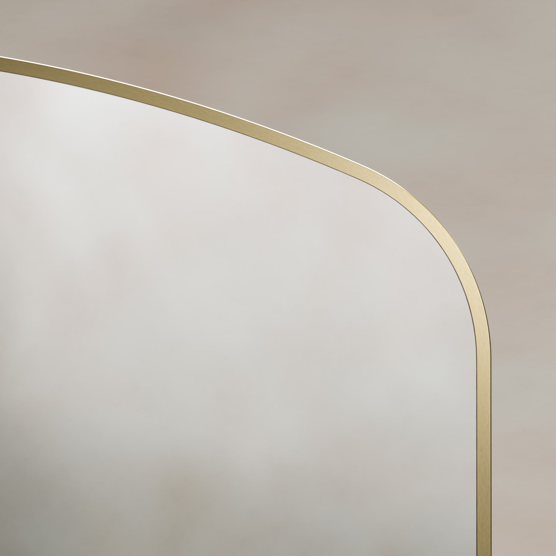 Origins Living Delphine Overmantle Arch Mirror 120 X 70cm Brushed Brass - Hot Tub Shop