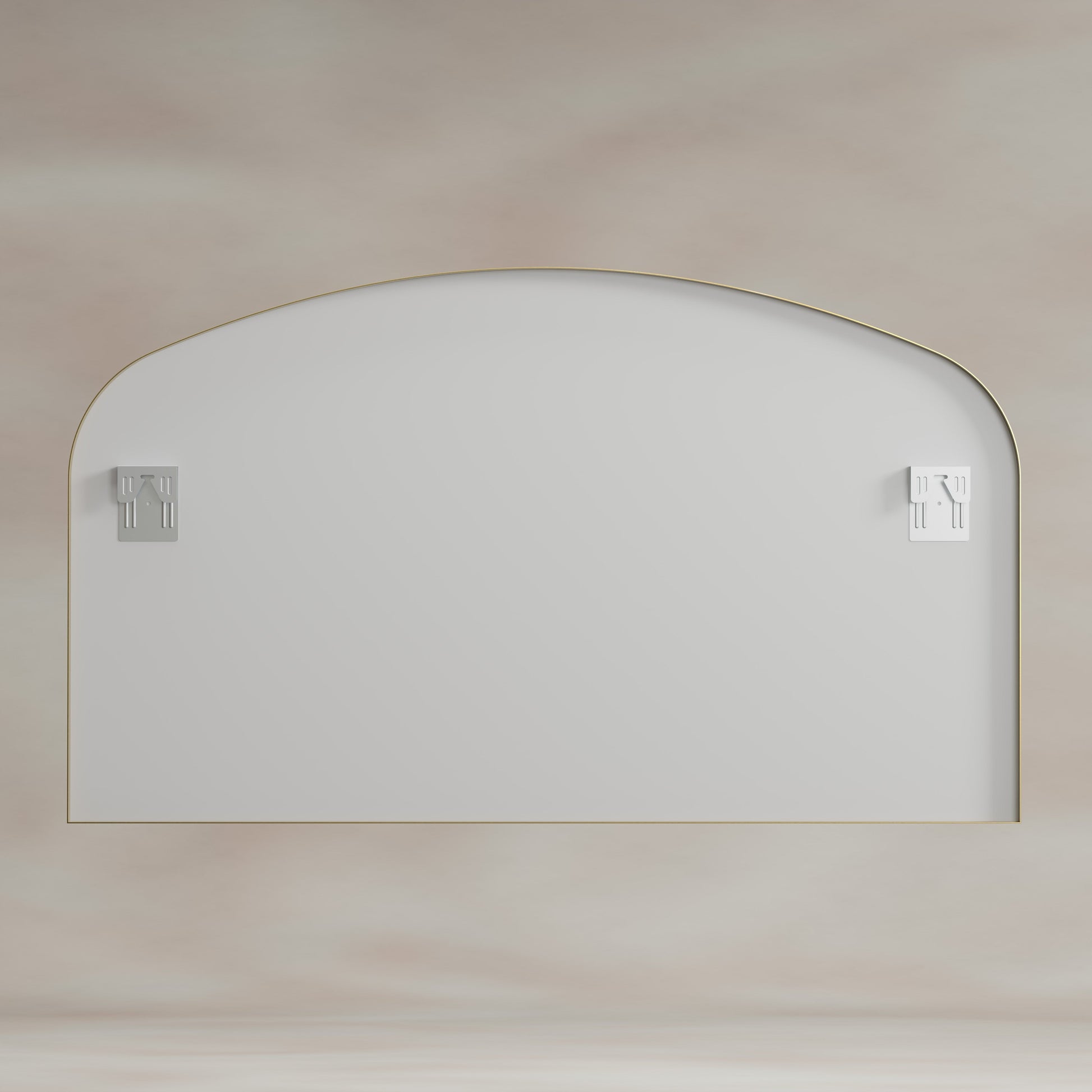 Origins Living Delphine Overmantle Arch Mirror 120 X 70cm Brushed Brass - Hot Tub Shop