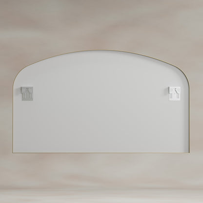 Origins Living Delphine Overmantle Arch Mirror 120 X 70cm Brushed Brass - Hot Tub Shop