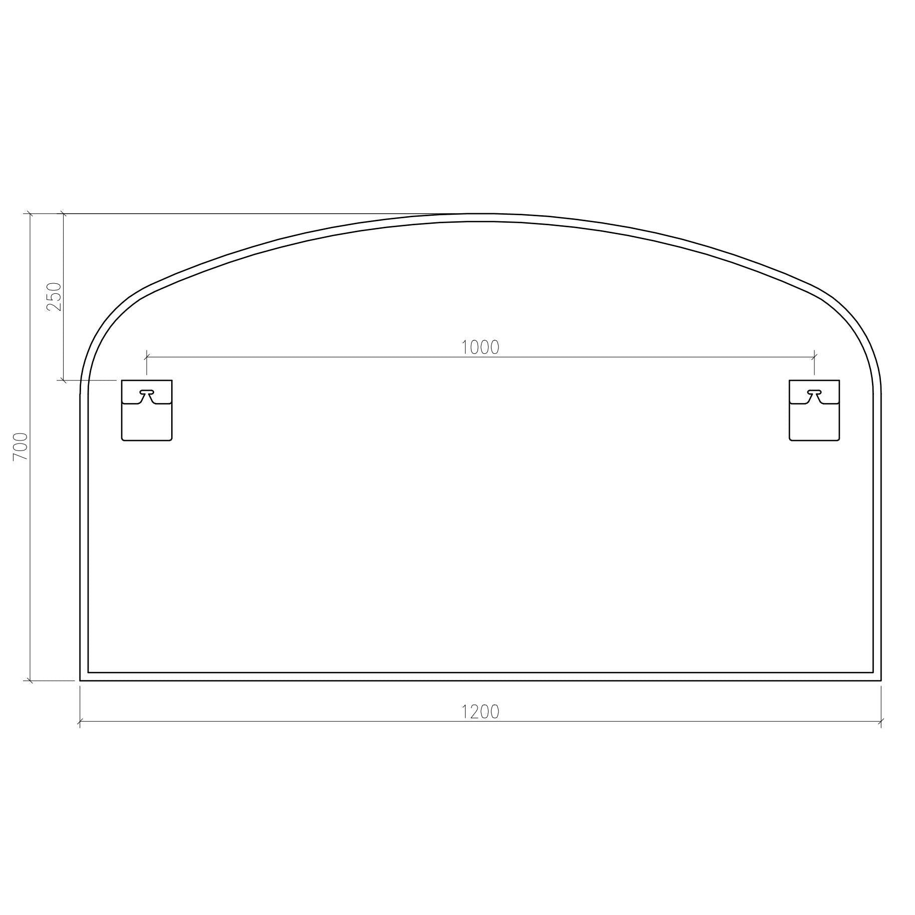 Origins Living Delphine Overmantle Arch Mirror 120 X 70cm Brushed Brass - Hot Tub Shop