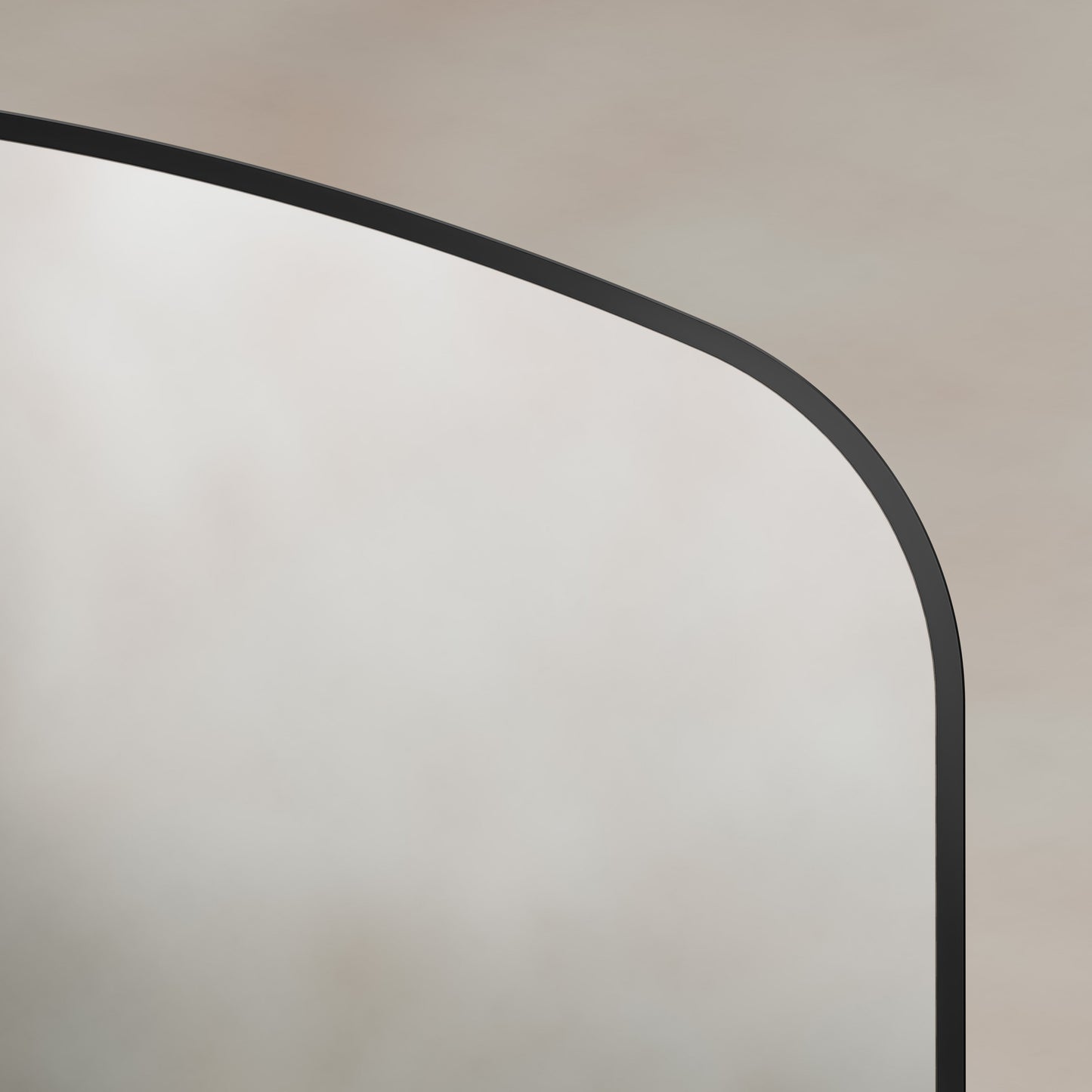 Origins Living Delphine Overmantle Arch Mirror 120 X 70cm Matt Black