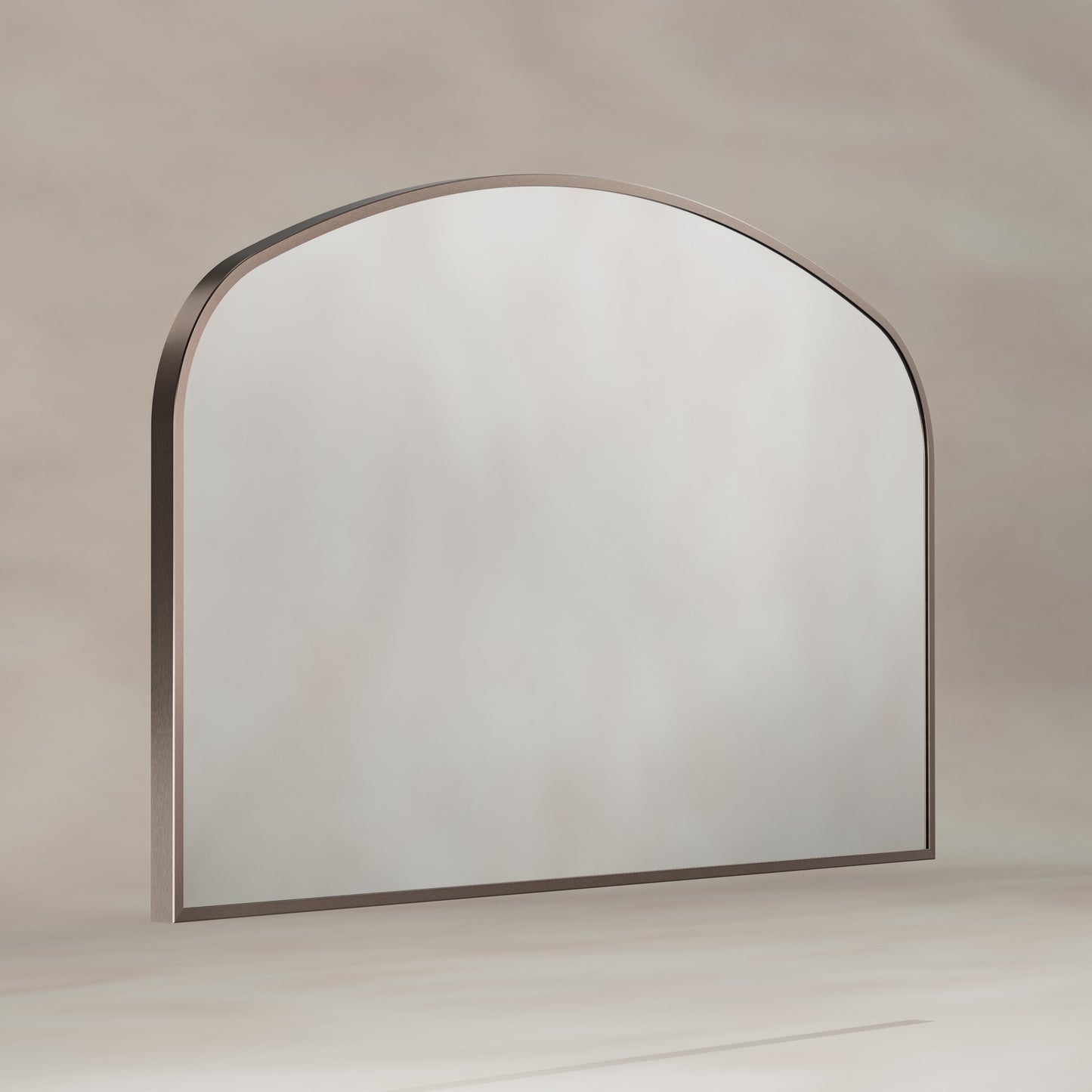 Origins Living Delphine Overmantle Arch Mirror 120 X 70cm Brushed Bronze - Hot Tub Shop