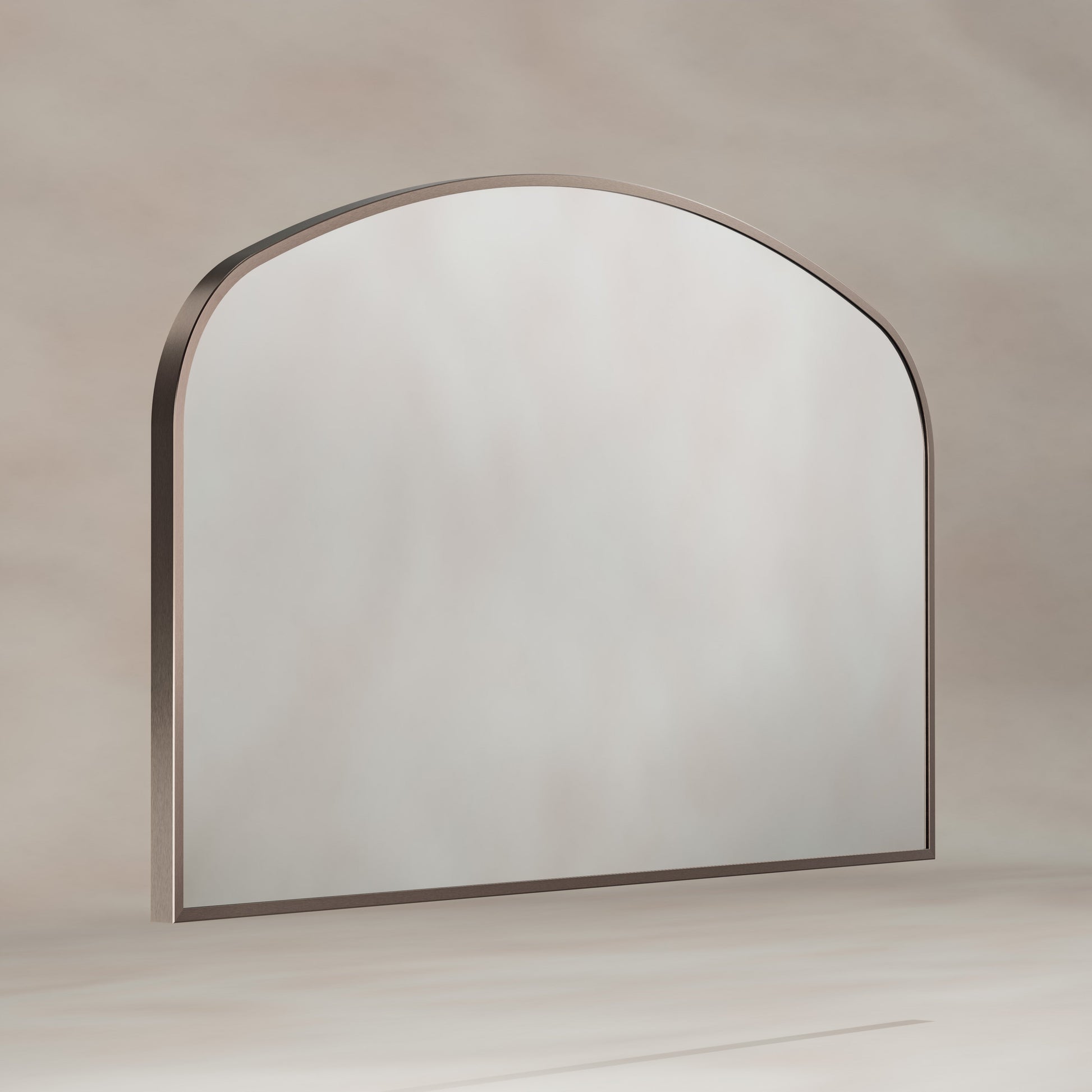 Origins Living Delphine Overmantle Arch Mirror 120 X 70cm Brushed Bronze - Hot Tub Shop