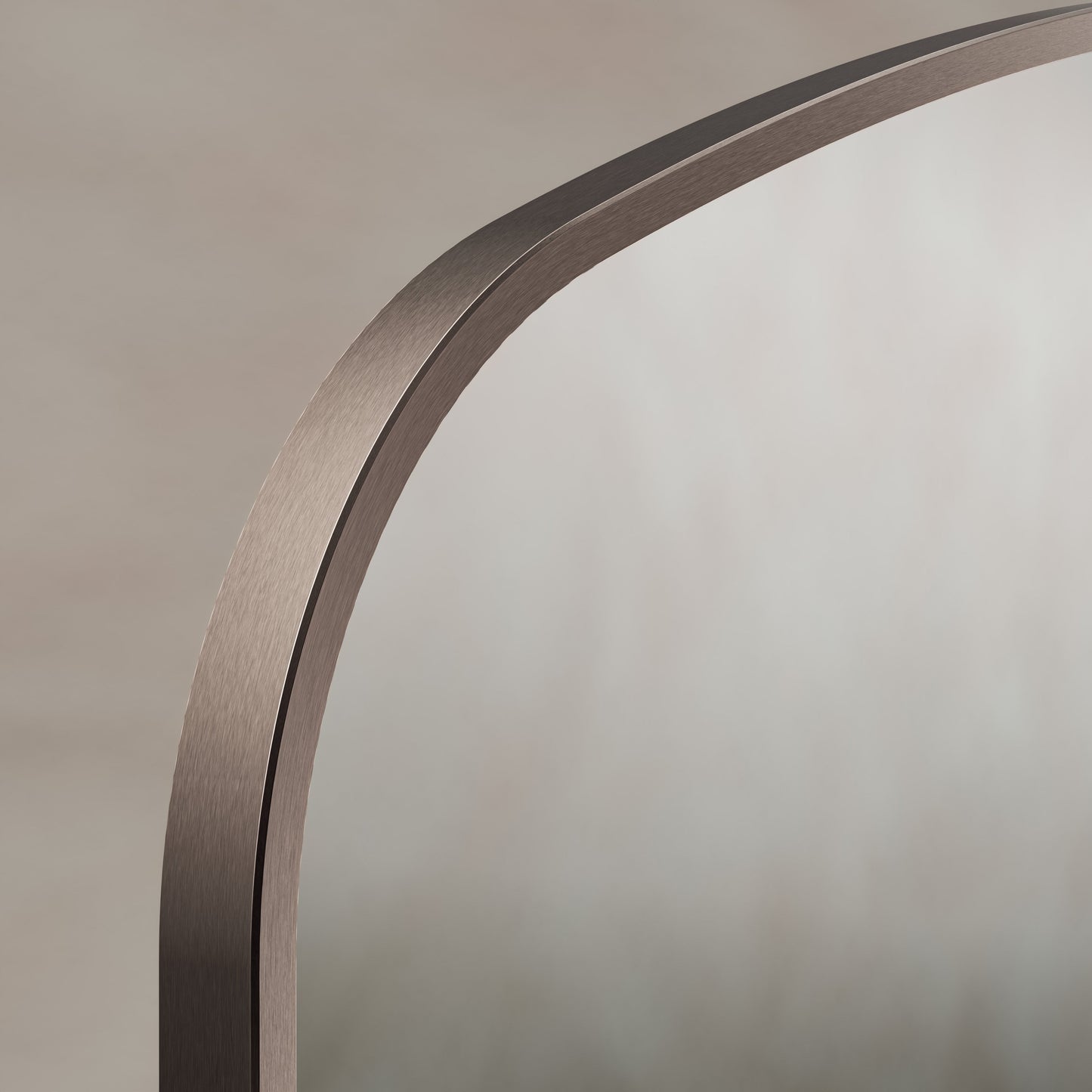 Origins Living Delphine Overmantle Arch Mirror 120 X 70cm Brushed Bronze - Hot Tub Shop