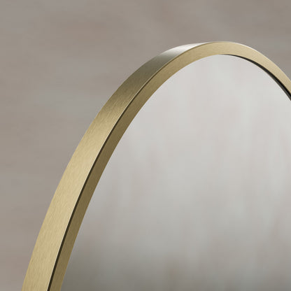 Origins Living Delphine Oval Mirror 55 X 80cm Brushed Brass