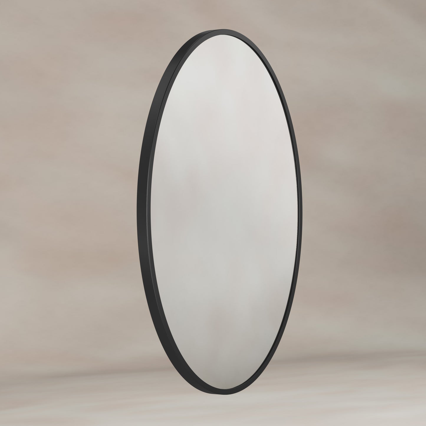 Origins Living Delphine Oval Mirror 55 X 80cm Matt Black - Hot Tub Shop