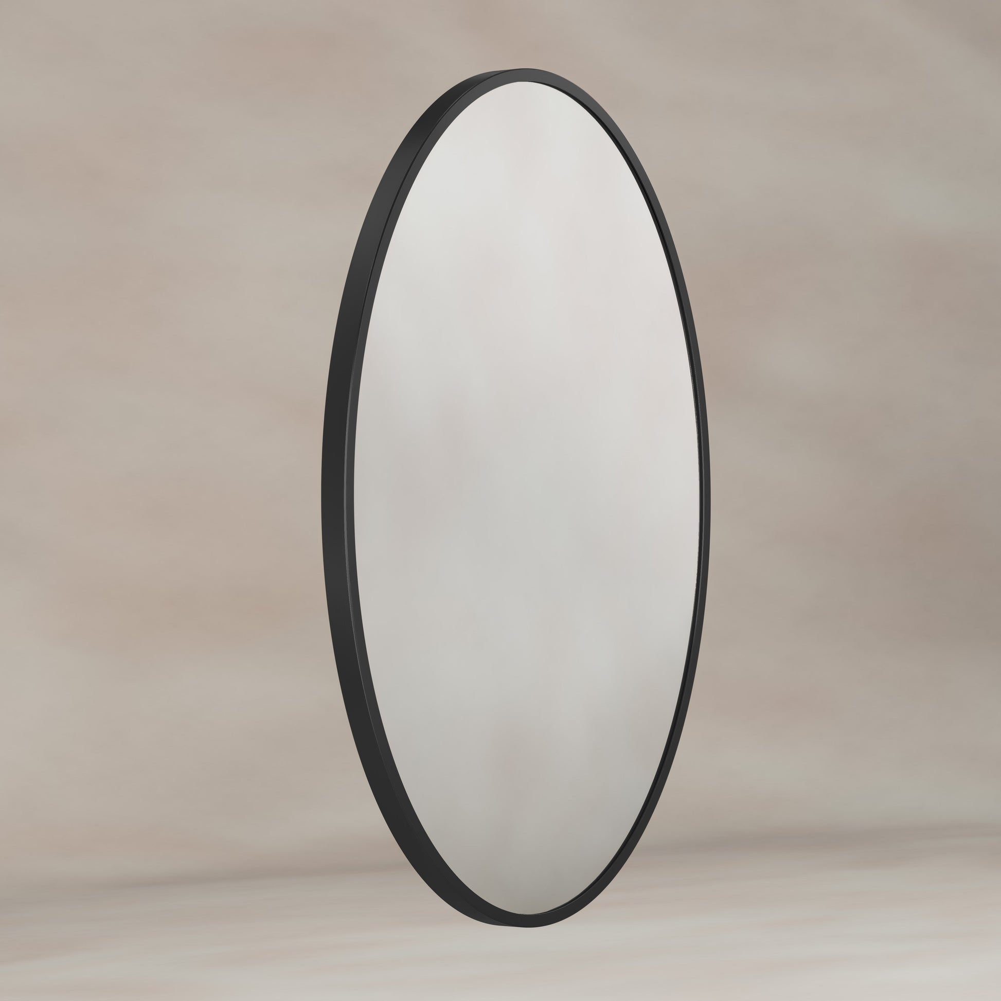 Origins Living Delphine Oval Mirror 55 X 80cm Matt Black - Hot Tub Shop