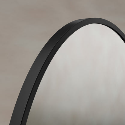 Origins Living Delphine Oval Mirror 55 X 80cm Matt Black - Hot Tub Shop