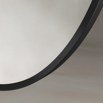 Origins Living Delphine Oval Mirror 55 X 80cm Matt Black - Hot Tub Shop