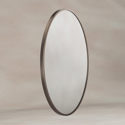 Origins Living Delphine Oval Mirror 55 X 80cm Brushed Bronze - Hot Tub Shop