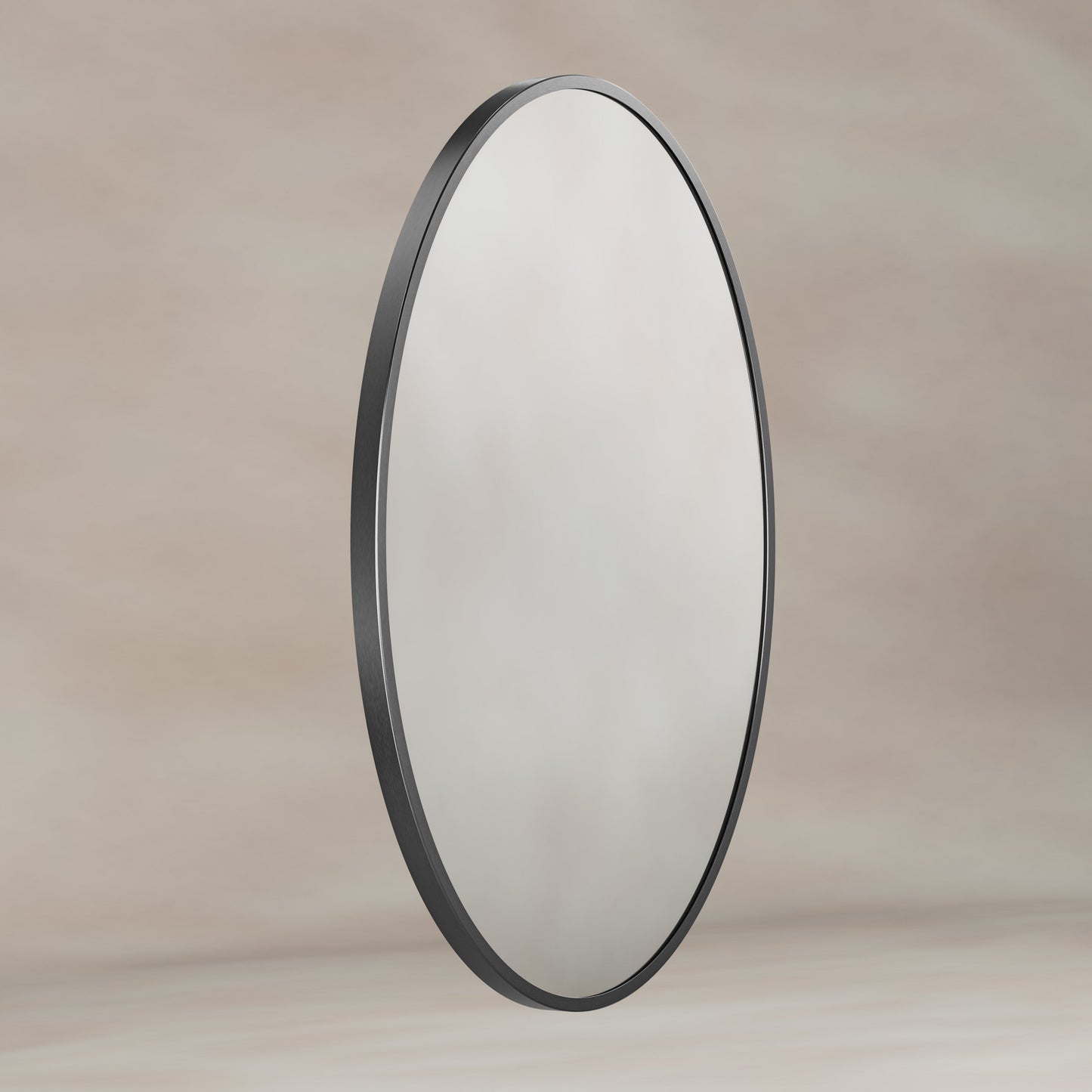 Origins Living Delphine Oval Mirror 55 X 80cm Gunmetal - Hot Tub Shop