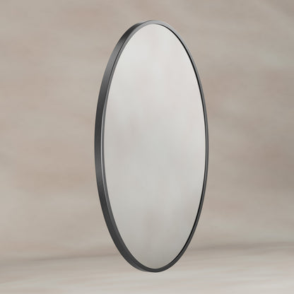 Origins Living Delphine Oval Mirror 55 X 80cm Gunmetal - Hot Tub Shop