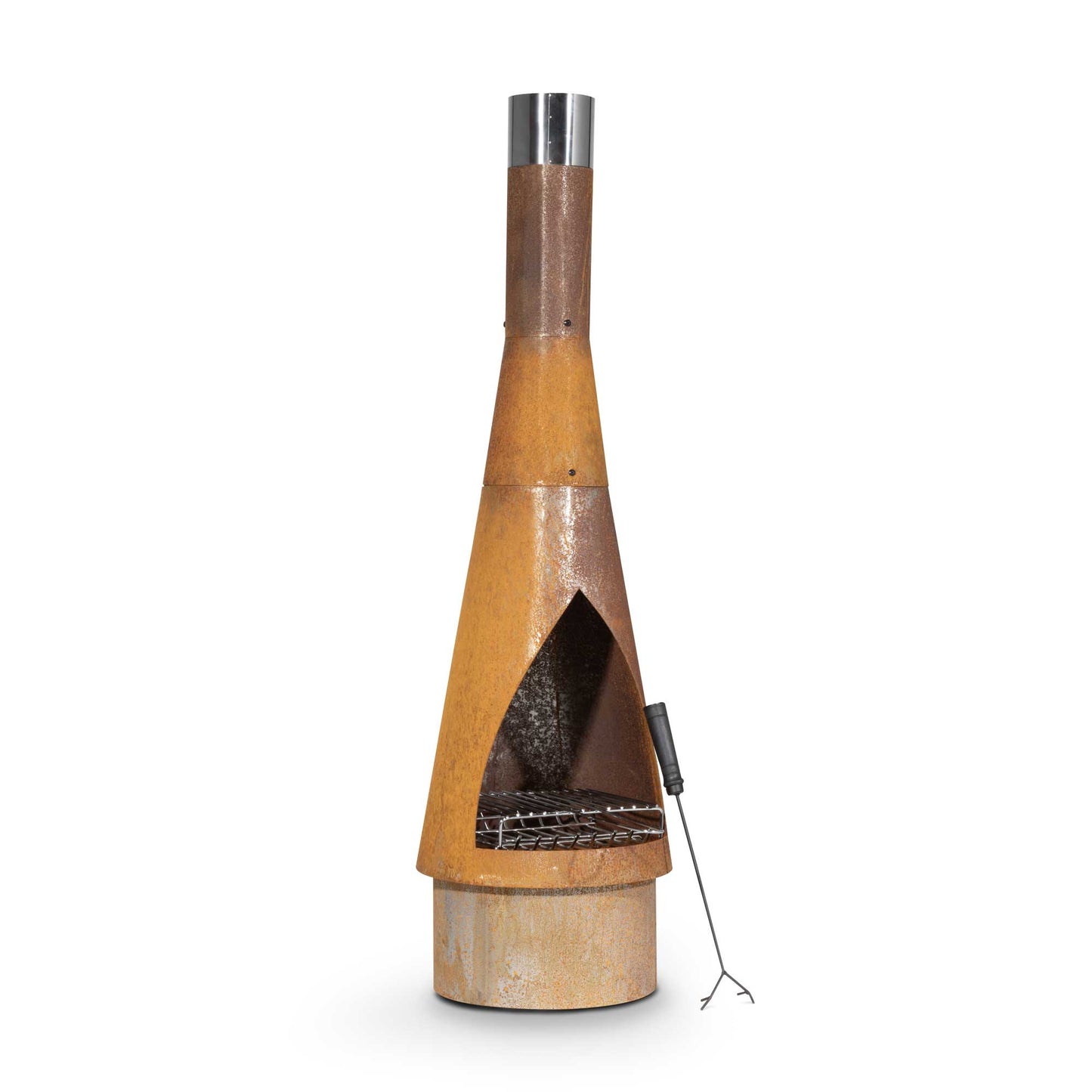 Conical Chiminea - Corten Steel