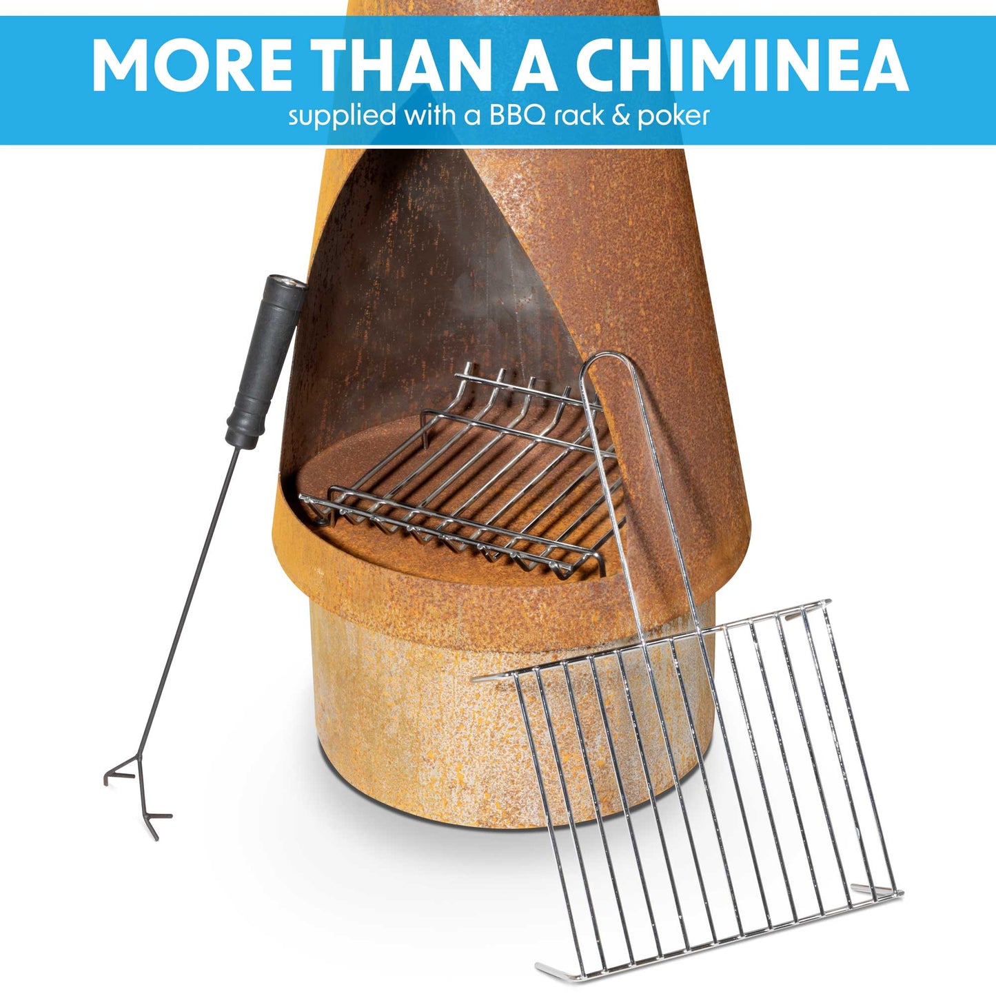 Conical Chiminea - Corten Steel