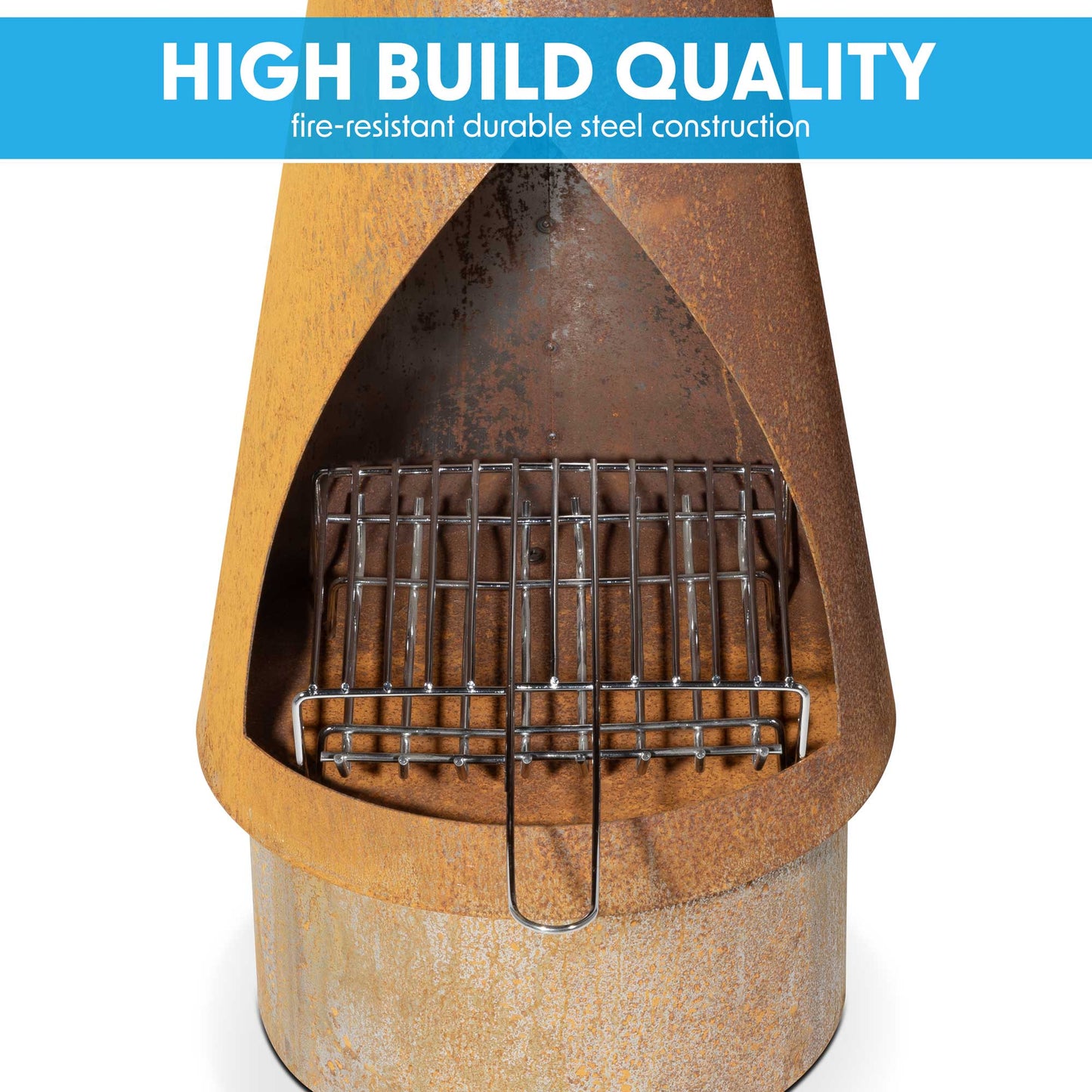 Conical Chiminea - Corten Steel