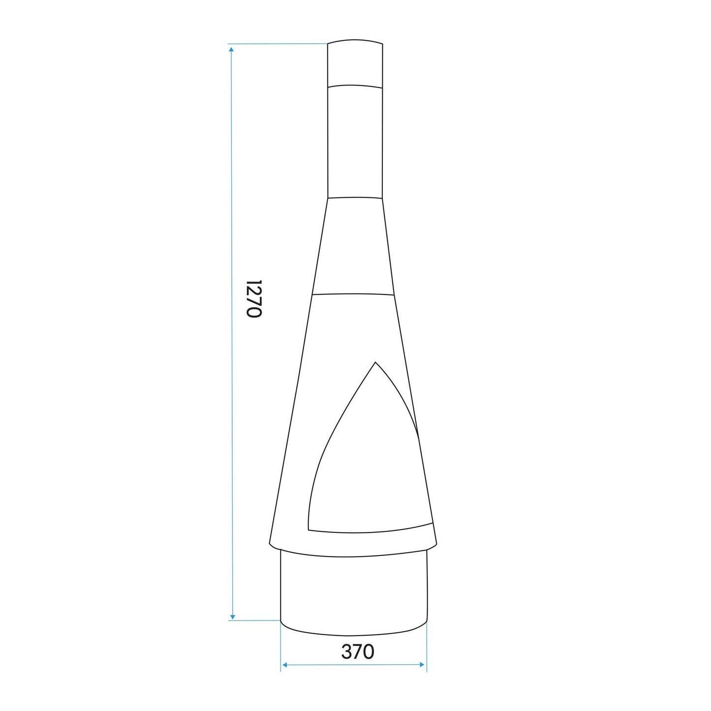 Conical Chiminea - Corten Steel