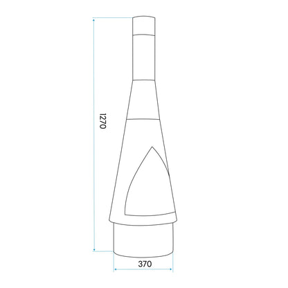 Conical Chiminea - Corten Steel