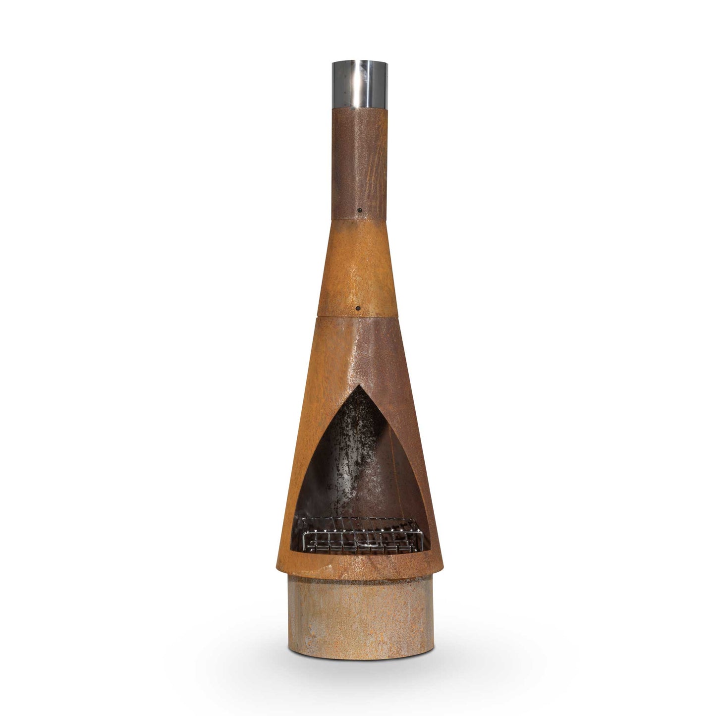 Conical Chiminea - Corten Steel