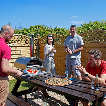 Portable Wood-Fired Stainless Steel Pizza Oven with Cover/Carry Bag and Trolley - DG259